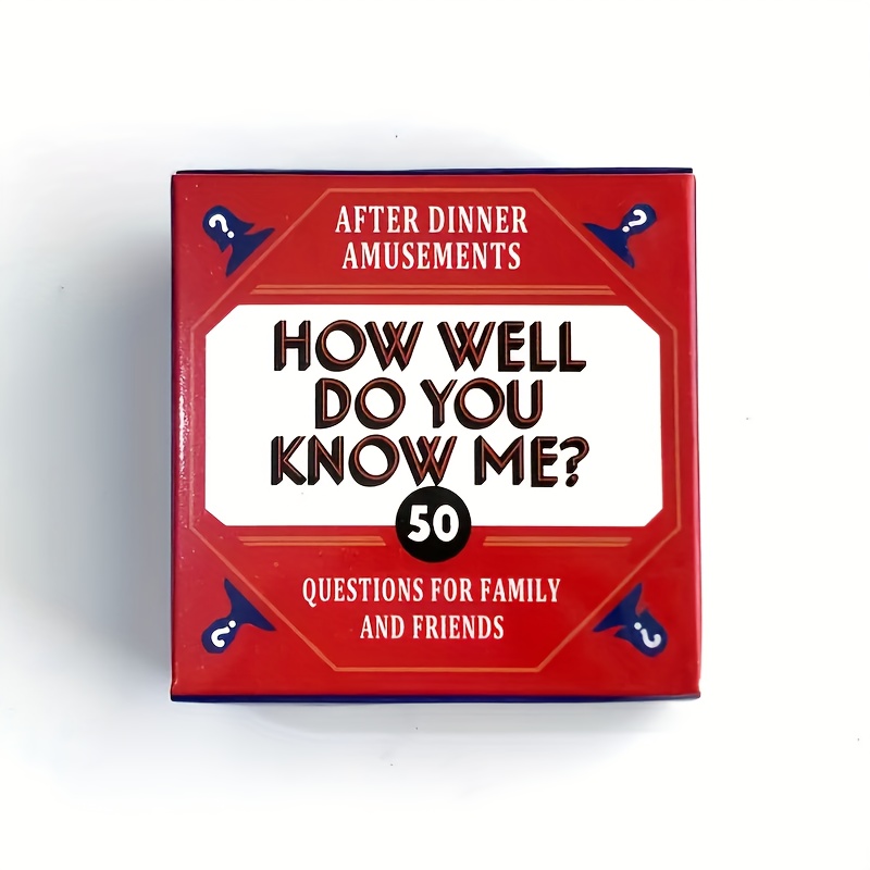 Image of Gathering Interactive Question Cards - English Version: How Well Me? 50 Game Cards | Icebreaker Game For Couples | Family Gathering Party Table Game | Essential Entertainment Cards For Holiday