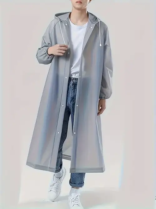 Poncho Impermeabile EVA Riutilizzabile - Unisex, Leggero, Per Escursionismo E Eventi Esterni - Foto 4