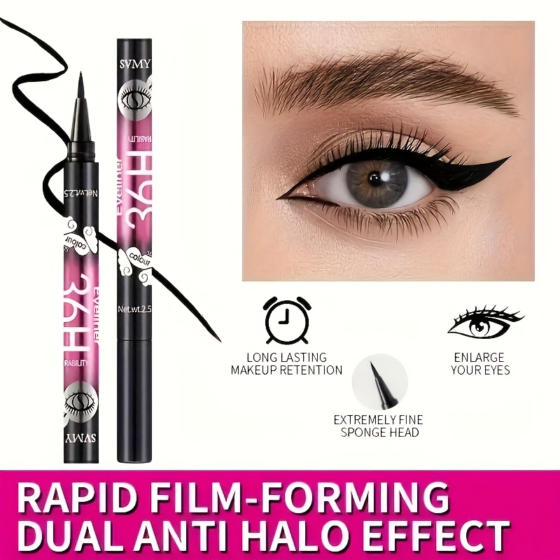 Ultra-Fine Tip Waterproof Liquid Eyeliner Pen, Smudge-Proof