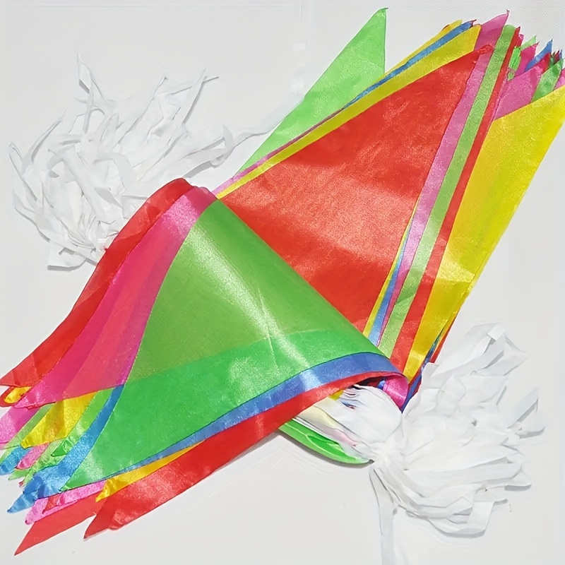 Pennant Banner Flag (50m), Bunting Triangle Flags, Multicolor Pennant Flag String, Colorful Flags For Festival Party Holiday Decoration Christmas Wedding