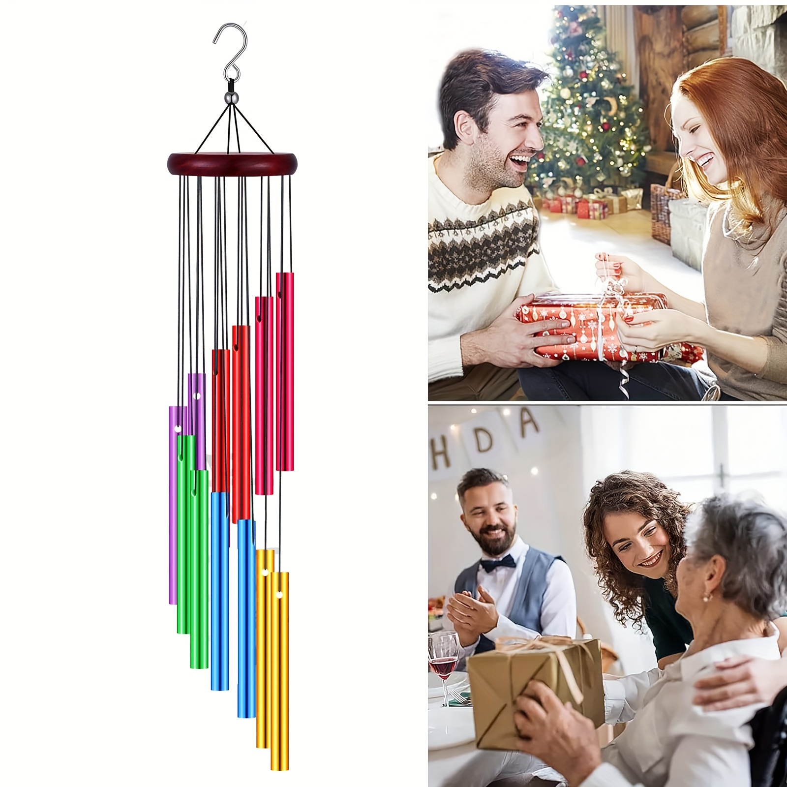 Music Wind Chimes 12 Tubes Colorful Suitable Meditation - Temu