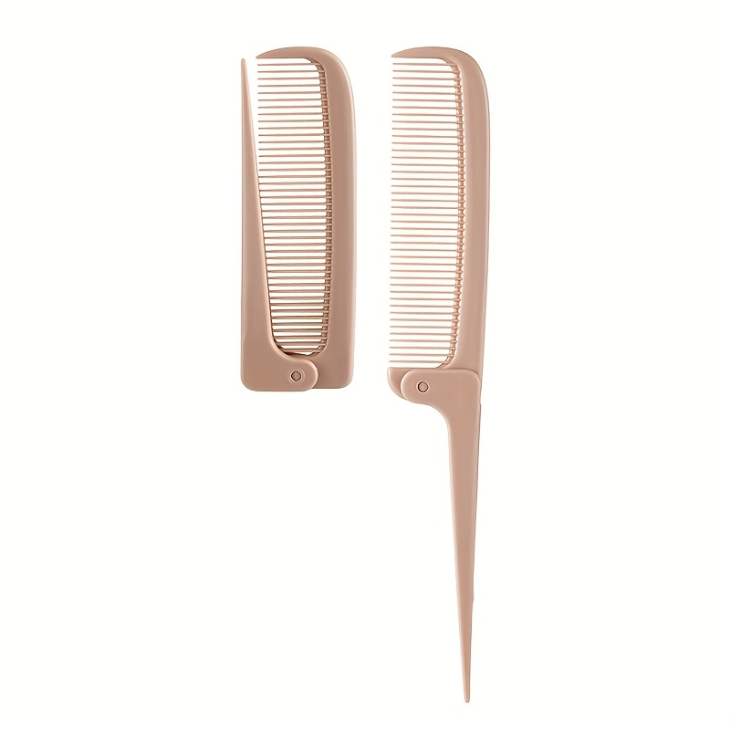 TEMU 1pc Of Foldable Comb, Travel Portable Comb, 360° Foldable Design, Essential For Home And Outdoor Hairstyle Styling, Outdoor Travel Hairdressing