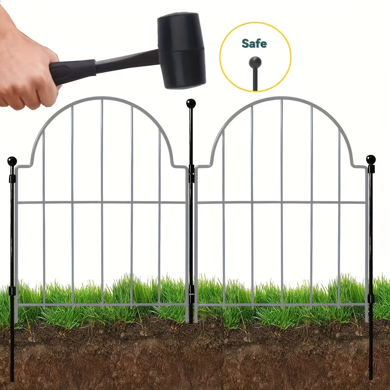10pcs decorative garden fence   metal fences animal barrier outdoor for yard flower bed   ornamental border panel for outdoor yard patio garden