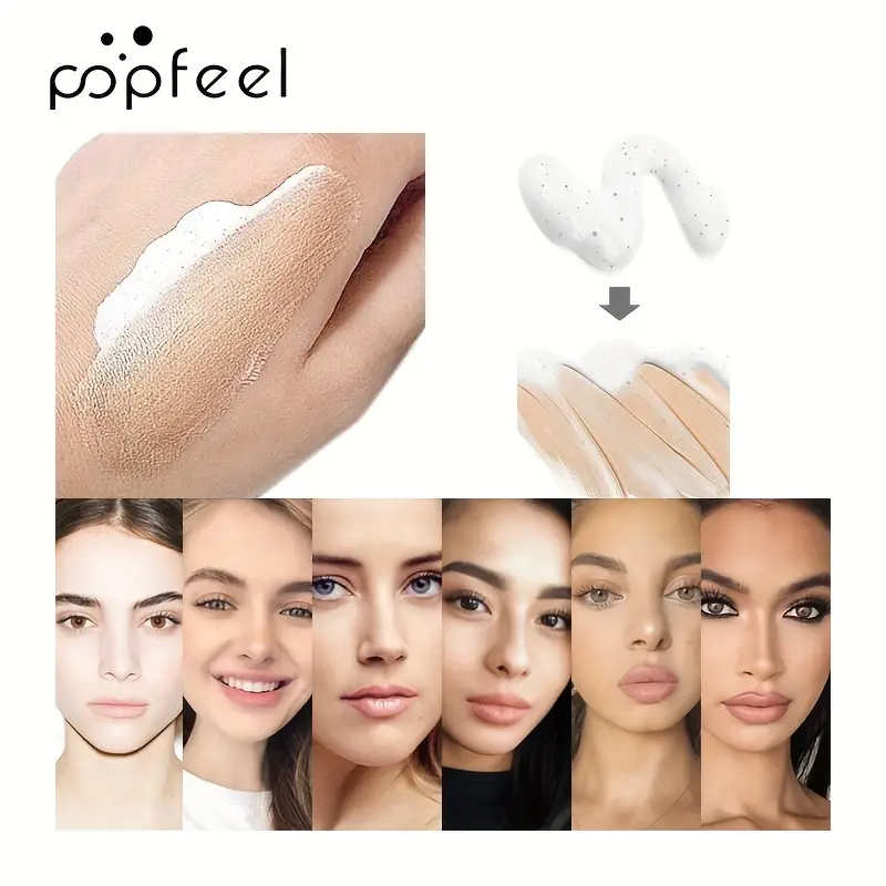 kleurveranderende foundation voor lichte huidtinten - matte afwerking, romige textuur met kleurdeeltjes, medium , ideaal voor gemengde huidtypes, dagelijkse make-up|moderne cosmetische |compacte container details 2