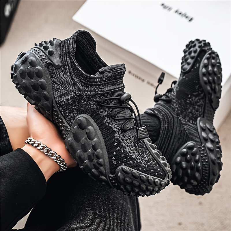 Plus Size Durian Knit Sports Sock Shoes Slip-On Lazy Shoes