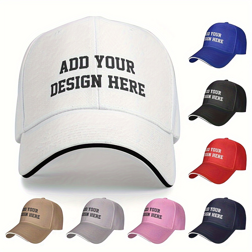 

Customizable Polyester Baseball Cap - Solid Color, Lightweight, Adjustable, Sports Style, 100% Polyester, Hand Wash, Non-stretch Fabric - Personalized Text Option