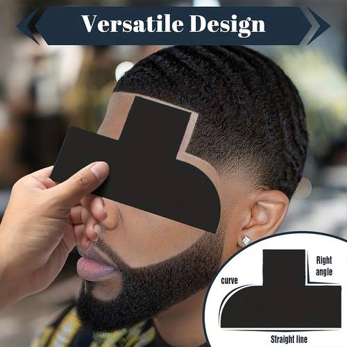 multi use hairline beard shaping template no battery needed low allergy durable plastic styling tool for normal relaxed hair textures at home precision cutting guide lightweight hair styling tools
