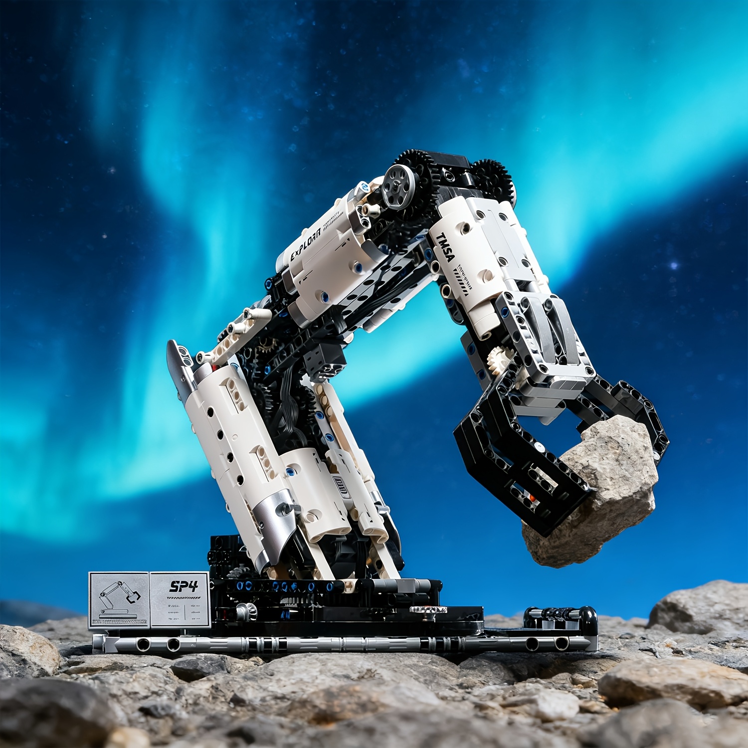 TEMU Ensemble de Construction de Bras Robotique, 784 pièces, Idéal pour Adultes pour un d'Assemblage de Blocs. Un Ensemble Mécanique Interactif pour