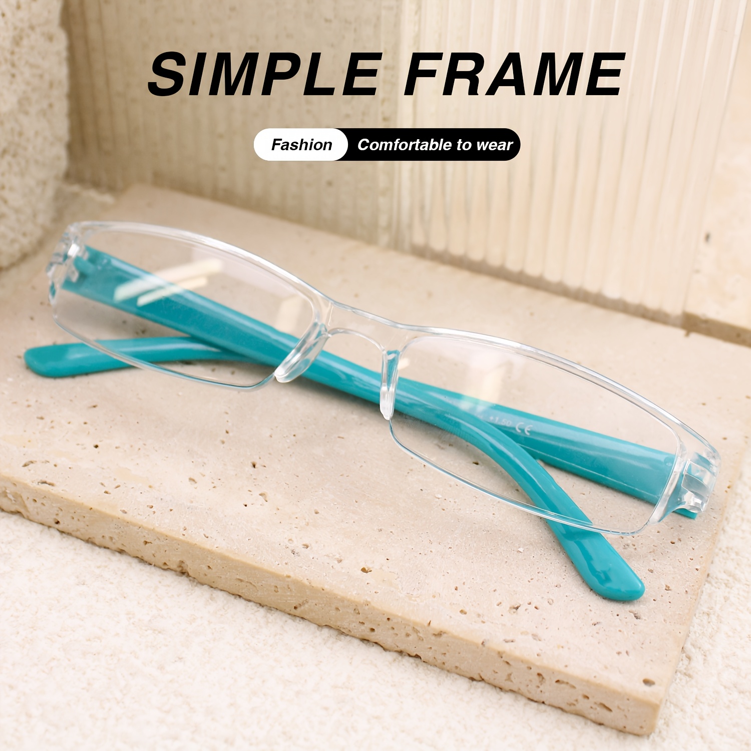 8pcs Classic Frameless Reading Glasses Set