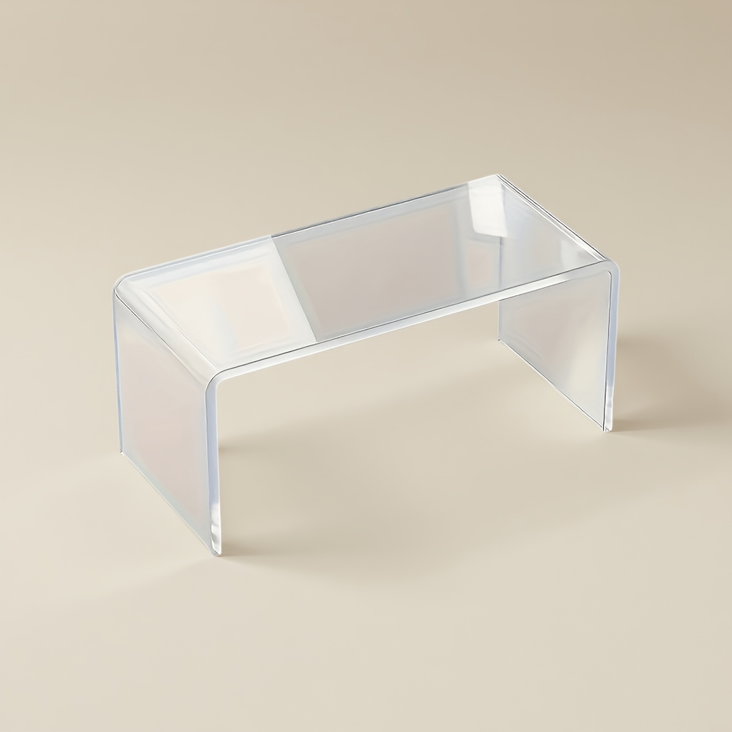 TEMU 4pcs Multifunctional Acrylic Storage Rack - Transparent Foldable Organizer, Suitable For Bathroom, Kitchen, And Office - Space-saving Cup Shelf