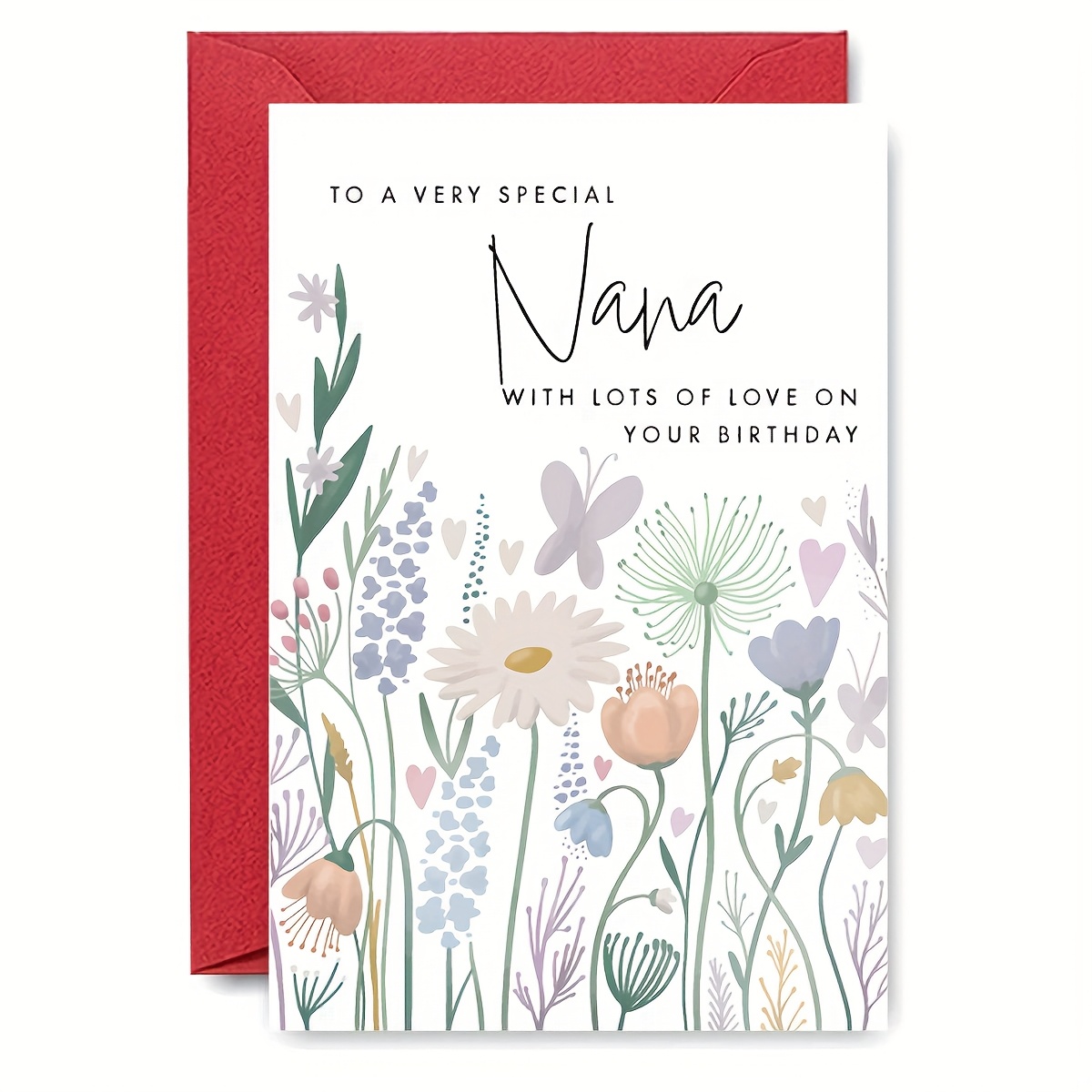 TEMU Carte de Anniversaire pour - 'À une très spéciale avec pour ton anniversaire' - floral - Parfait pour un anniversaire ou une occasion spéciale -