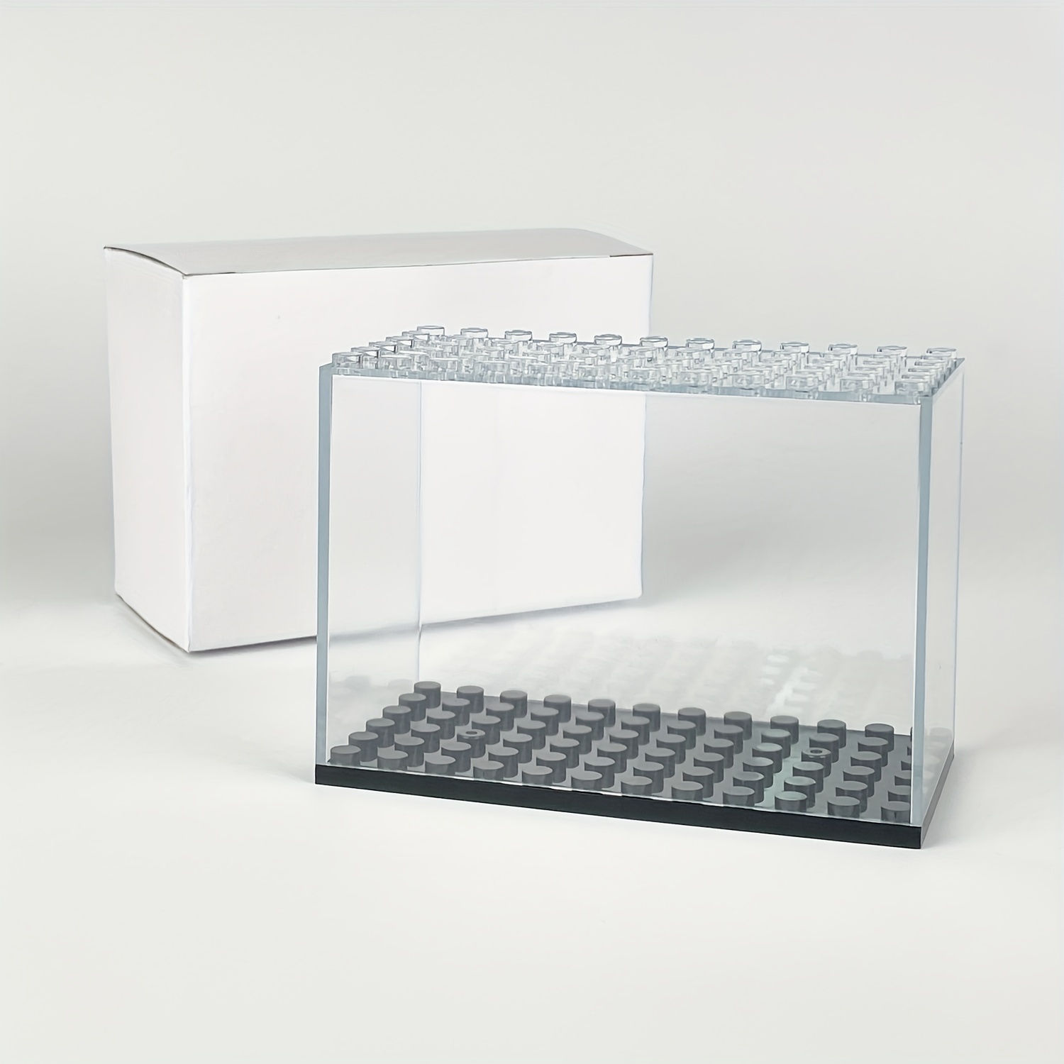 Rotating Standing Model Transparent Ornament Storage Box - Temu Canada