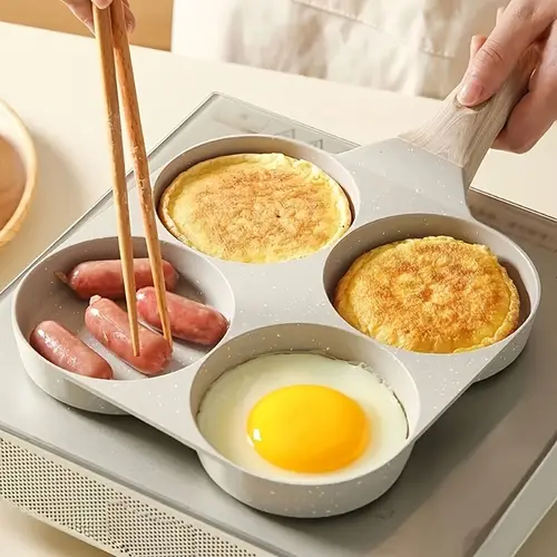 1pc 3 4 hole egg frying pan non stick egg frying pan machine pan split grill frying pan non stick fried egg pan breakfast cooking pan eggs and hamburgers mini pancake pan