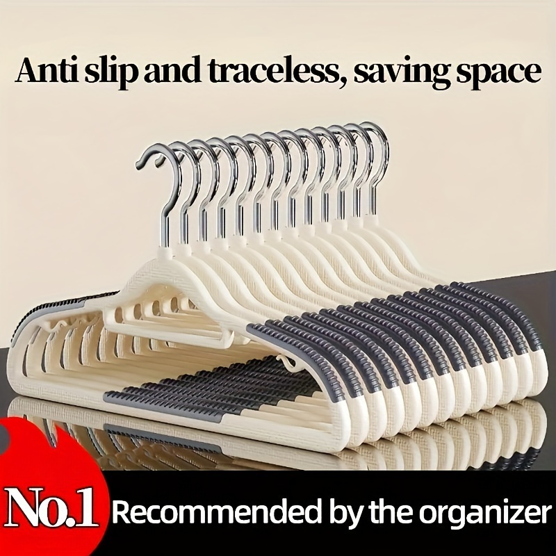 

20pcs Heavy-duty Non-slip Plastic Clothes Hangers - Ultra-sturdy, Multi-functional For Home, Hotel & Commercial Use, Plastic, Clothes Hangers, Non-slip, Ultra-sturdy