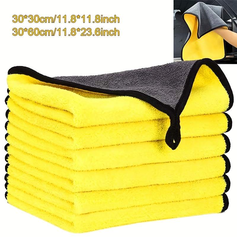 

10/5/3/1pcs Thickened Car Washing Towel 30*30/60cm Drying Cloth Household Cleaning Cloth