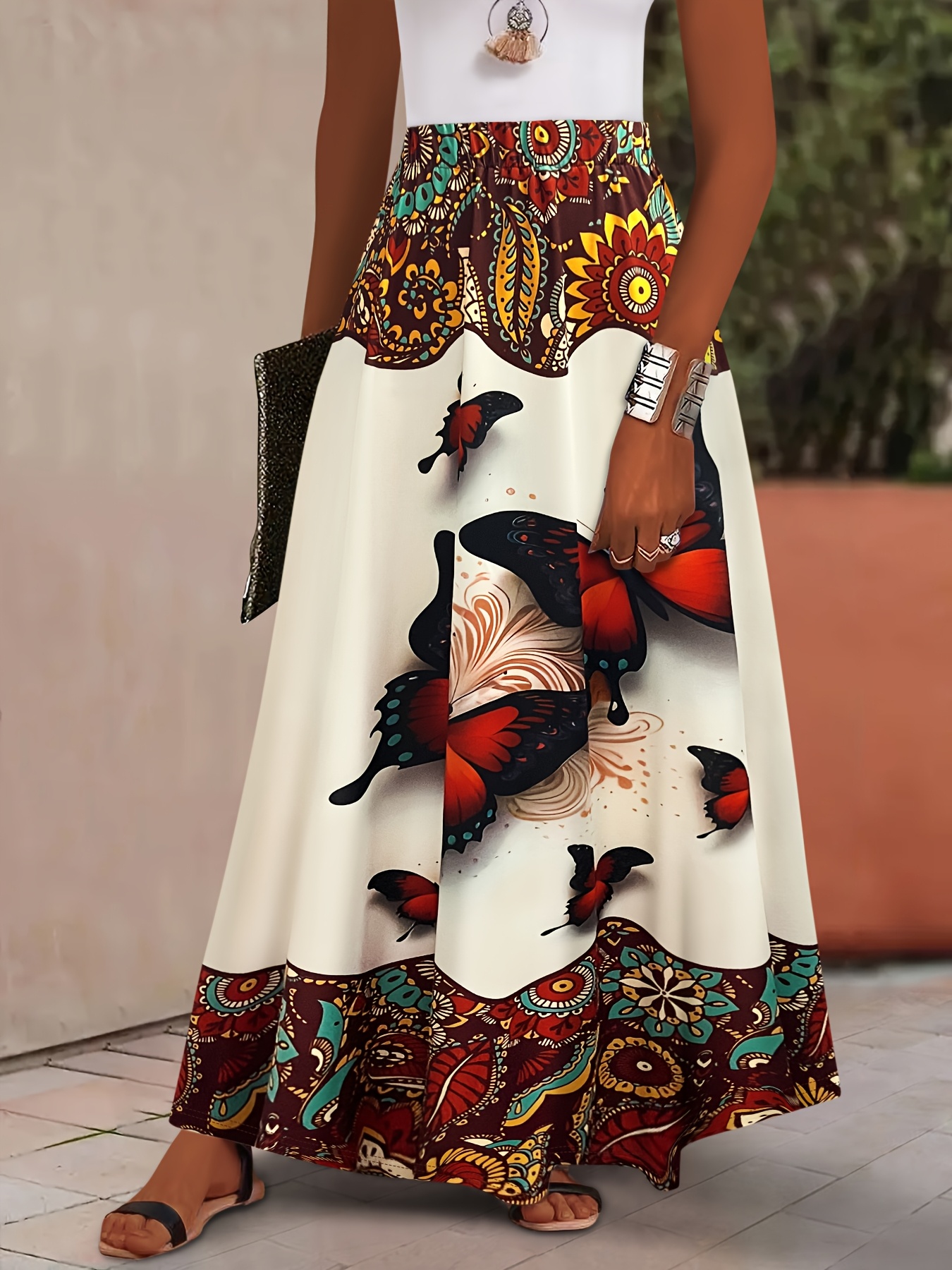 スカート theredthread S butterfly gather skirt THEREDTHREAD】S butterfly gather skirt