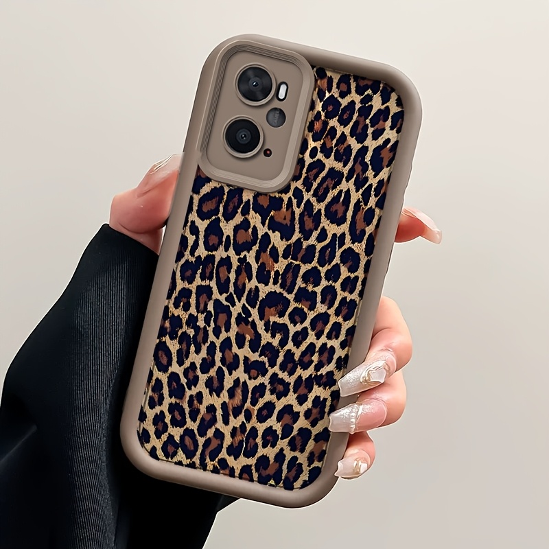 TEMU Vintage Leopard Pattern Phone Case For Oppo A76 A36 A96 4g Flexible Tpu Shock-resistant Complete Protection Back Cover For Mobile