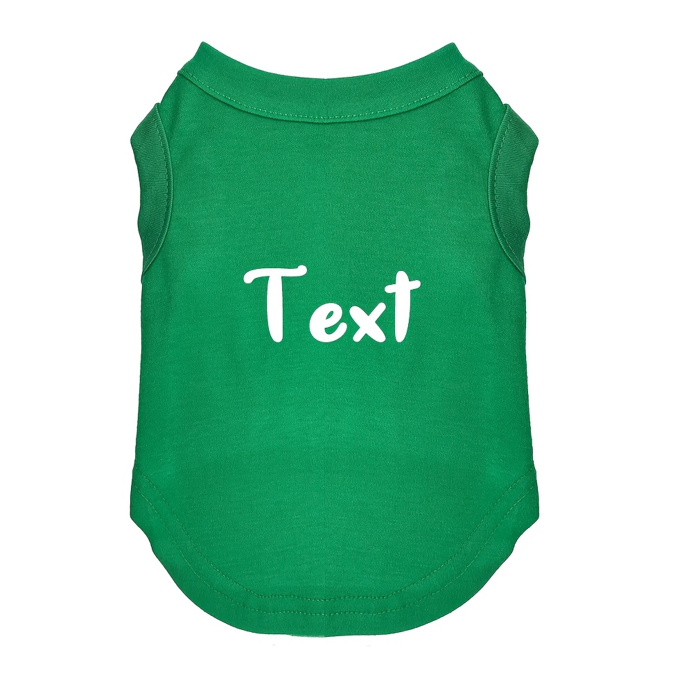 TEMU [Personalizado] Camisetas para perros con texto personalizado, 12 opciones de color disponibles, chaleco para mascotas