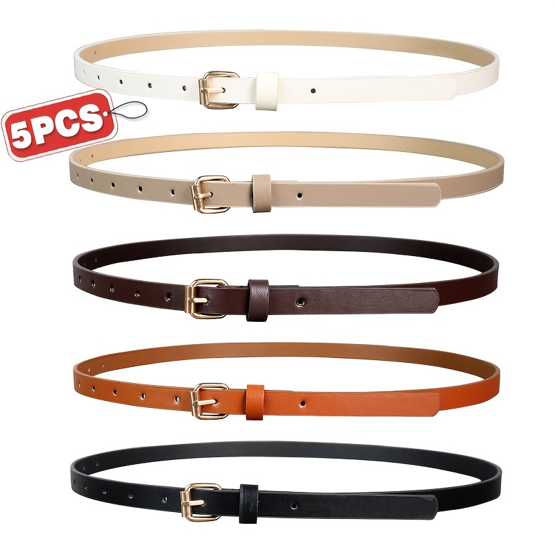 5pcs Women's * Waist Belt Set, Elegant Minimalist Style Fashionable  Versatile Waist Belts for Jeans and Dresses, Suitable for * Wear and Party  Gifts