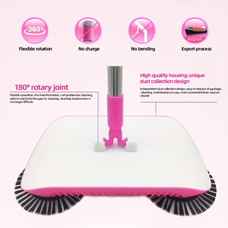 Easy glide Hand Push Sweeper Pet Hair Ideal Hard Floors Temu