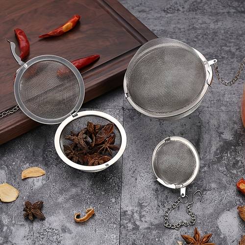 1 pack stainless steel seasoning bag marinade bag spice bag soup and stew hot pot separating filter ball