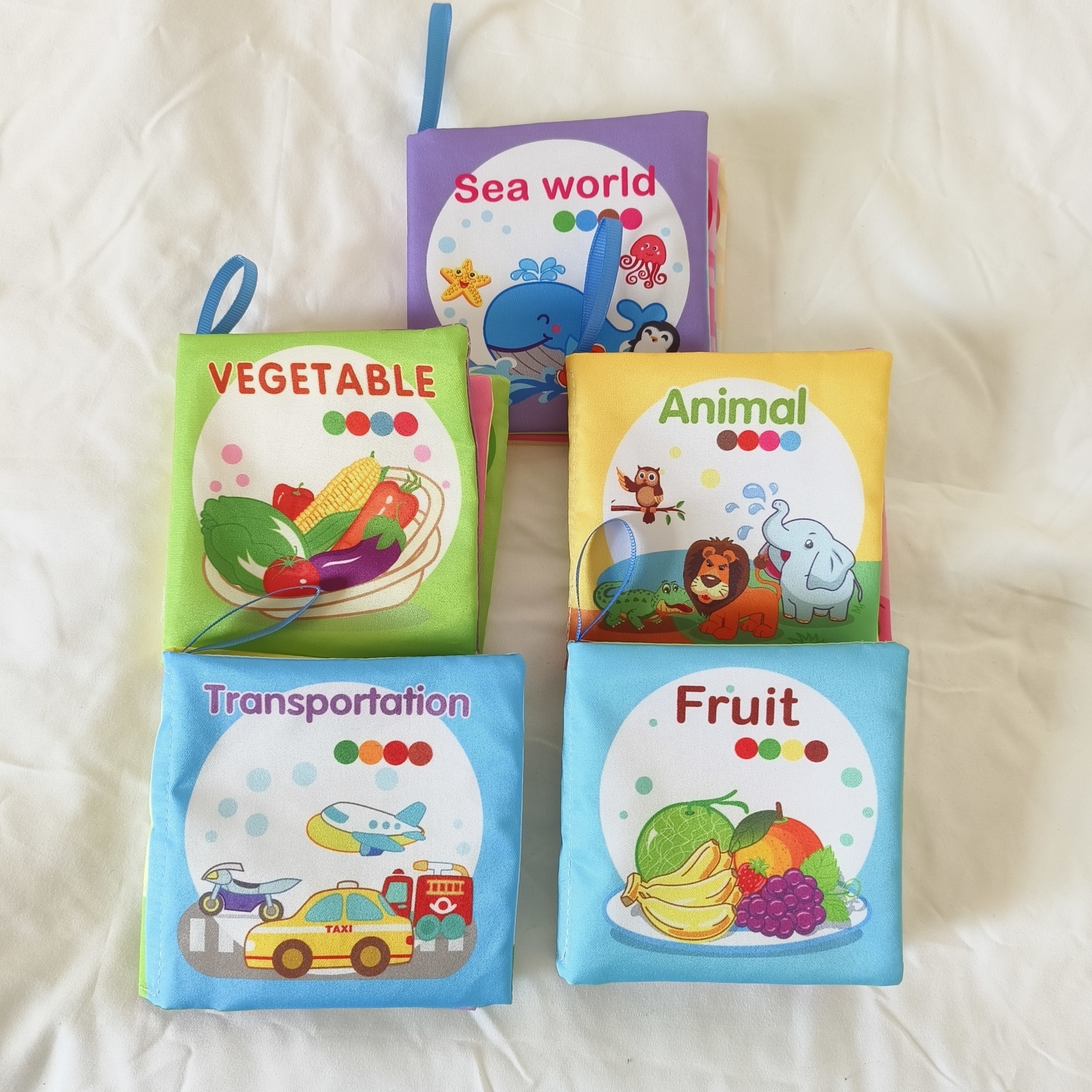 

5pcs/set Enlightenment Early Education Cloth Book, Birthday Gifts Holiday Gifts