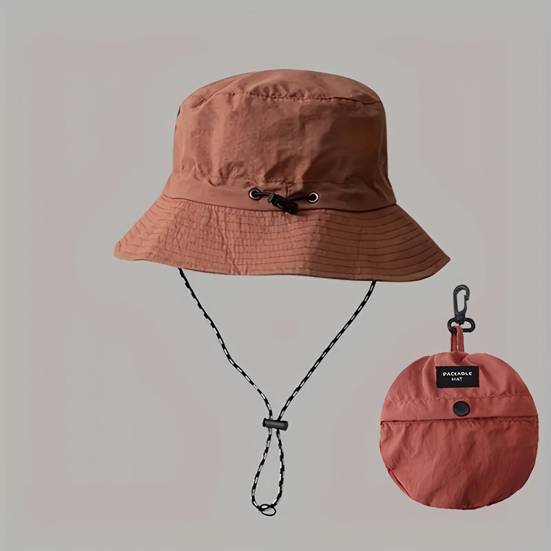 TEMU Lightweight Quick-dry Foldable Storage Sun Hat - Ideal For Outdoor Activities, Perfect And Breathable Design - Unisex Foldable Bucket Hat With