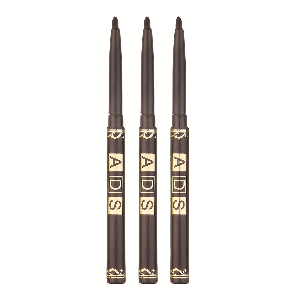 Image of Set Of 3 Black/brown Eyeliner Pencils - Resistant To Water, Sweat, And Smudging With Easy Twist Mechanism For Makeup