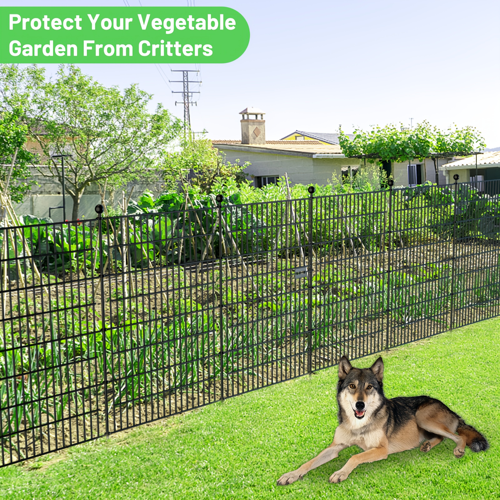 10 panels no dig decorative outdoor garden fence yard 40 in Temu