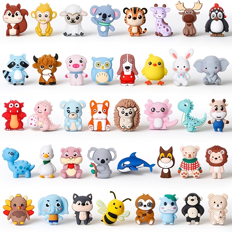 Image of 24pcs 3d Animal Silicone Beads, In Styles, Suitable For Jewelry Making - Brooches, Necklaces, Bracelets, Handicrafts, And Gift Making (any Style Not To In The Pictures)