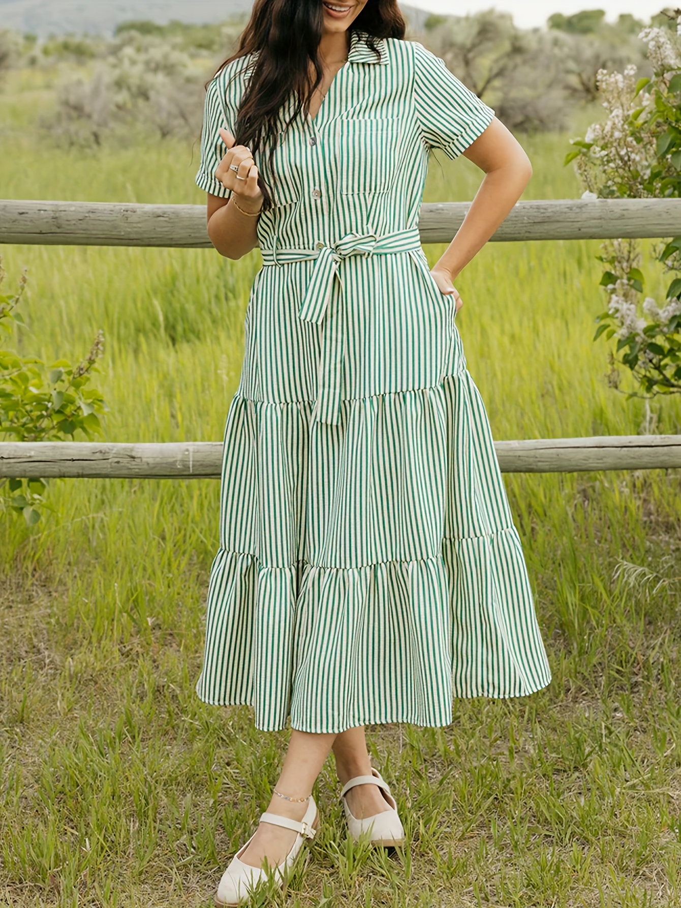 green mini sweater dress Tropez Sundress main image 1
