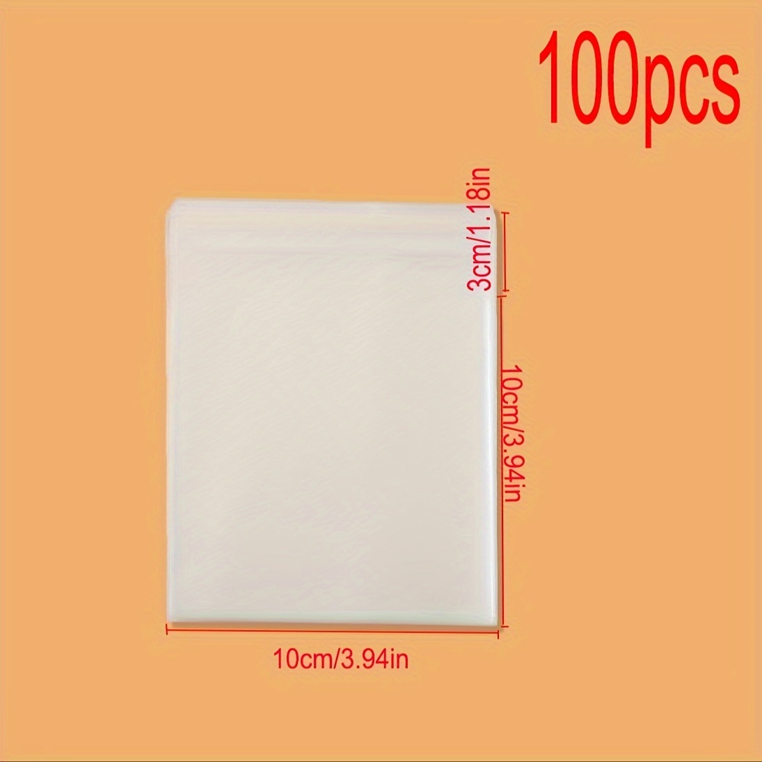 TEMU 100 Bolsas OPP Esmeriladas Bolsas Transparentes Autoadhesivas Bolsas de Almacenamiento de Galletas de Caramelo Hechas a para Empaquetado de