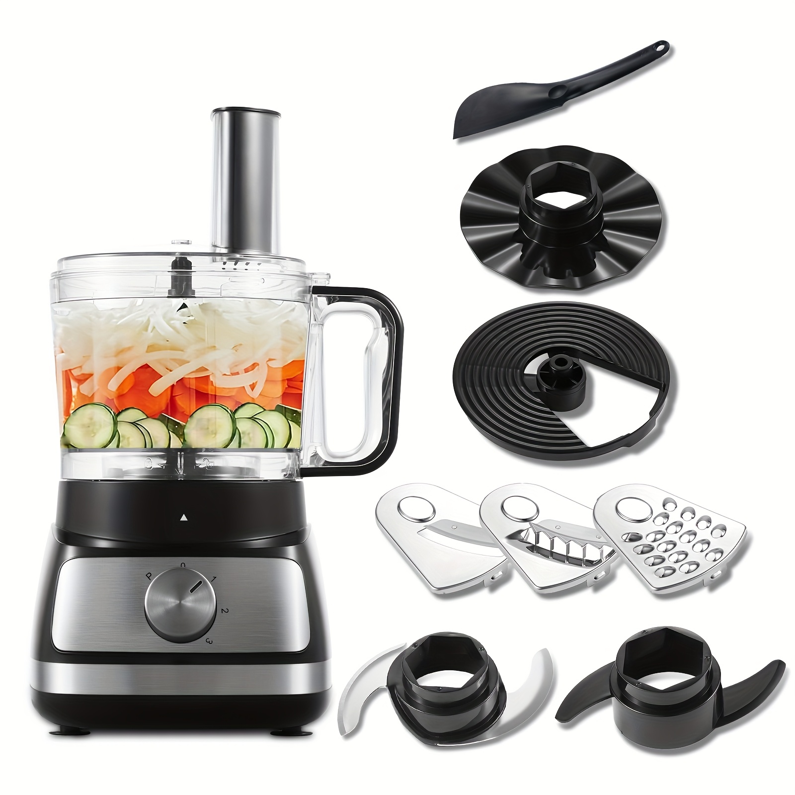 Kitchen Appliance, Food Processor Chopper, 2l Black Kitchen Machine Chopper Multichopper, Machine, 3 & , Chopper, Dough