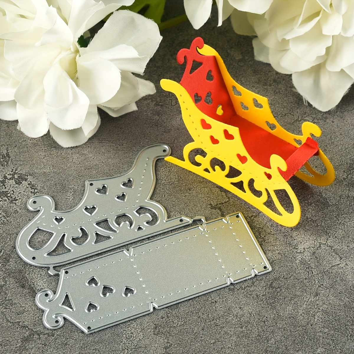 

Christmas Sleigh Cutting Dies Cutting Dies Decorative Crafts Embossing Cutting Greeting Card Knife Dies Stamping Dies