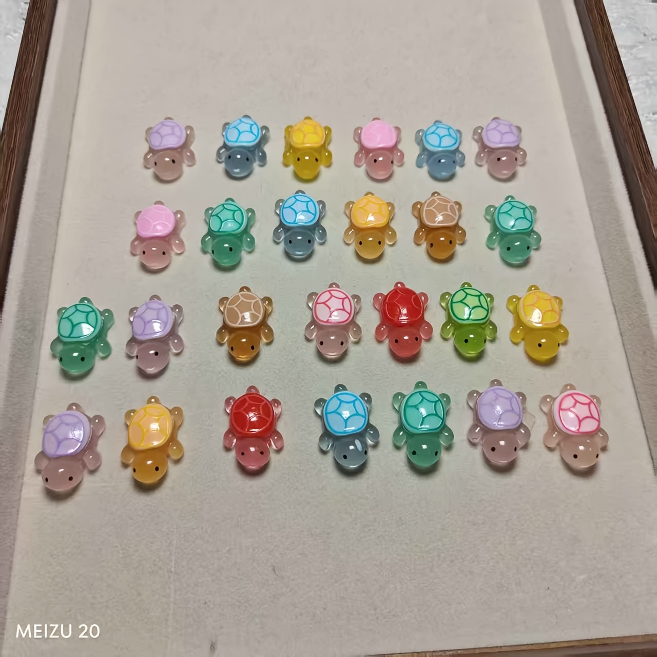 Image of 26pcs Mixed Color Turtle Colorful Night Light | Mini Turtle Decoration, Suitable For Easter, Birthdays, Ocean Parties, Holiday Decorations, Themes, With Random Colors And Resin Material.