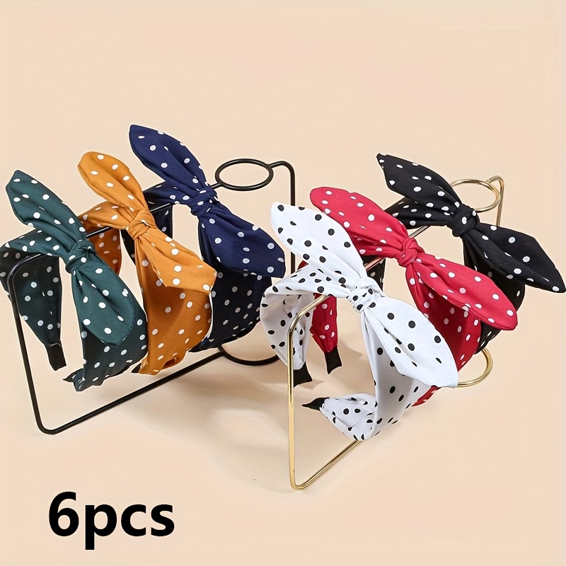 Image of 6pcs Or 3pcs Bohemian Bunny Ear Bow Headbands With Knot - Wide Elastic Hair Bands Suitable For &, Cute Hair For Parties,, Casual Attire - 6pcs Or 3pcs Pack