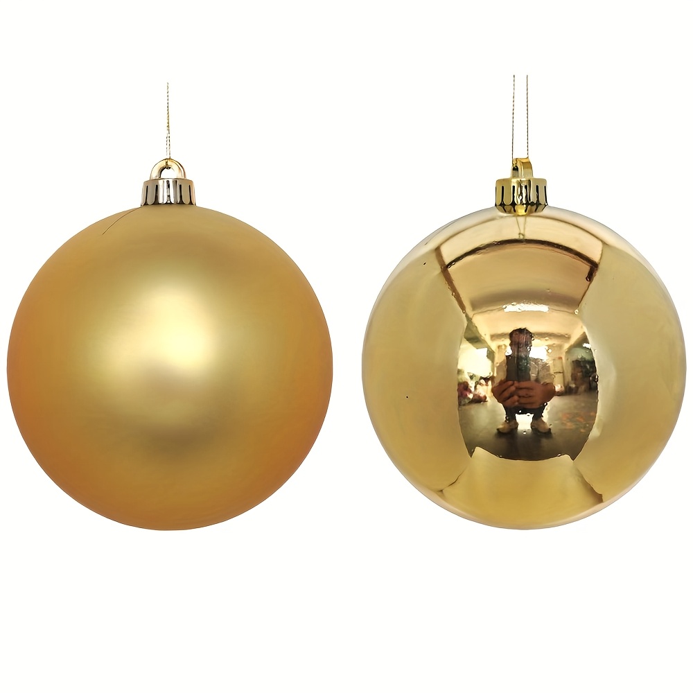 TEMU 15cm Weihnachtskugel Ornament, 15cm x 2 Stück / + Matt / Golden, , Ornament zum Aufhängen, Ornament für , Ornament für Zuhause, Ornament für