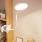 flexible led clip on desk lamp reading light with touch control adjustable brightness and color temperature usb rechargeable 800mah battery soft non white suitable for office bedroom bedside reading clip usb charging lamp