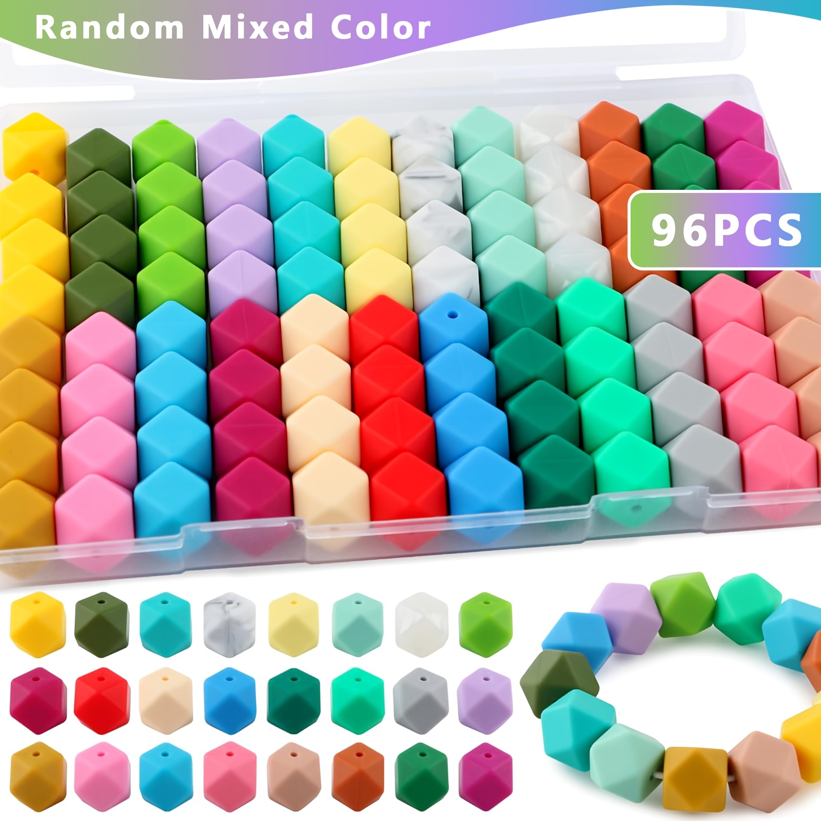 

Thasungo 96pcs Set - Assorted , 14mm For Diy Keychains, Bracelets & Necklaces