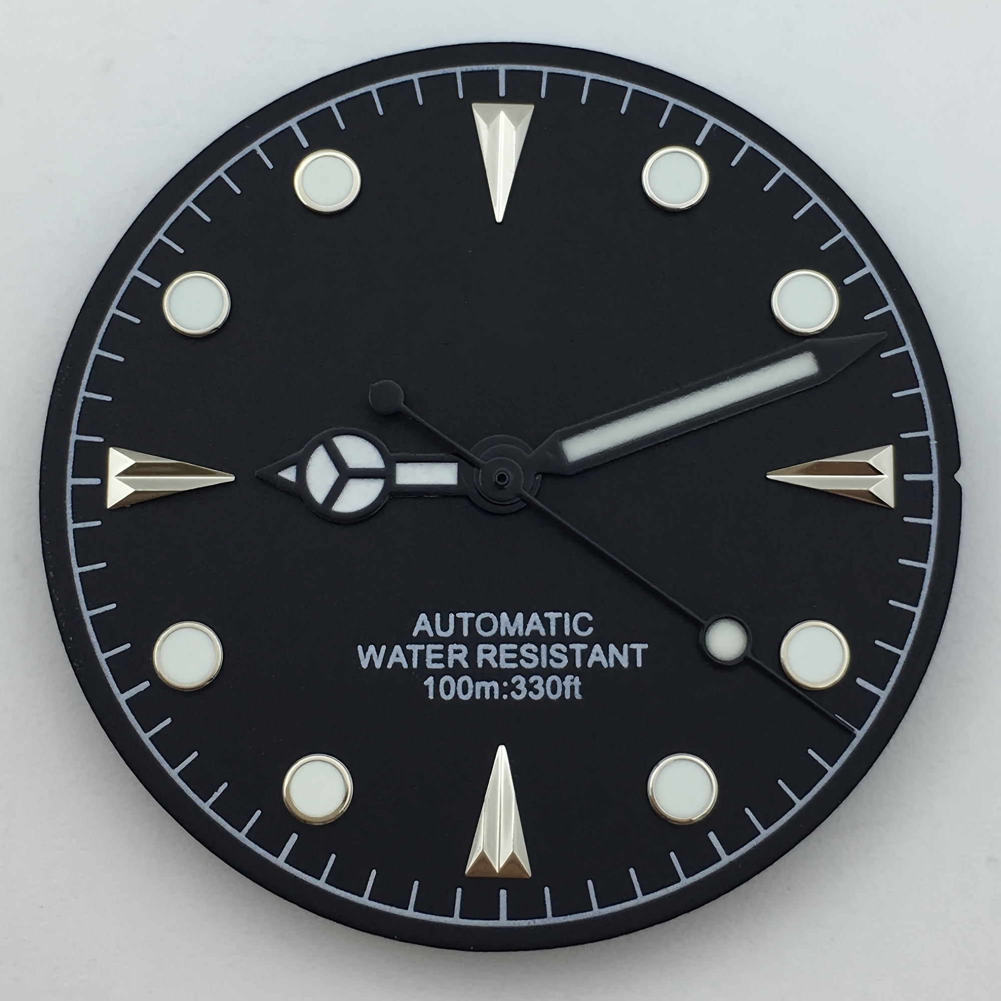TEMU 29mm Watch Dial With Hands C3 Green Luminous Compatible With Nh70 Nh39 Eta2824 Pt5000 8205 8215 Mingzhu Automatic Movements Replacement Watch
