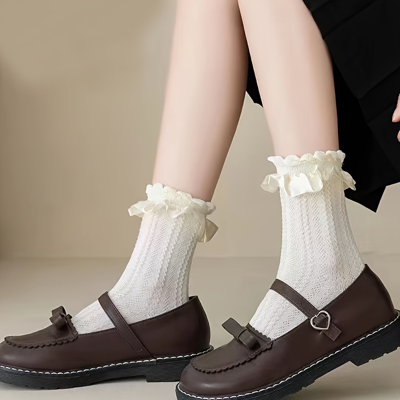 zapatos estilo japonés mujer encaje Temu Spain