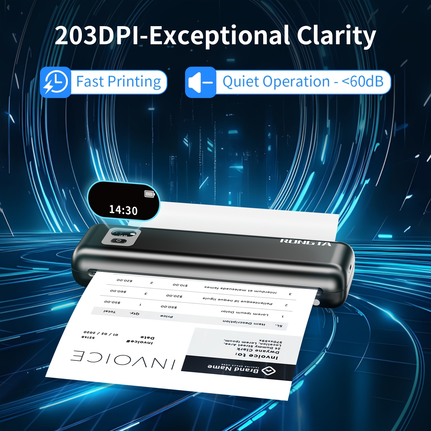   f82a wireless a4   inkless compatible with phone   laptop for home office and travel use   1 roll of paper Product details 5