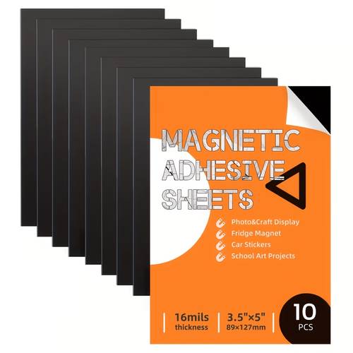 3 5x5 inch 10 pack magnetic sheets flexible self magnetic paper for craft dies storage diy stickers photos plan crafts fridge magnets 8 9x12 7cm 16 thickness