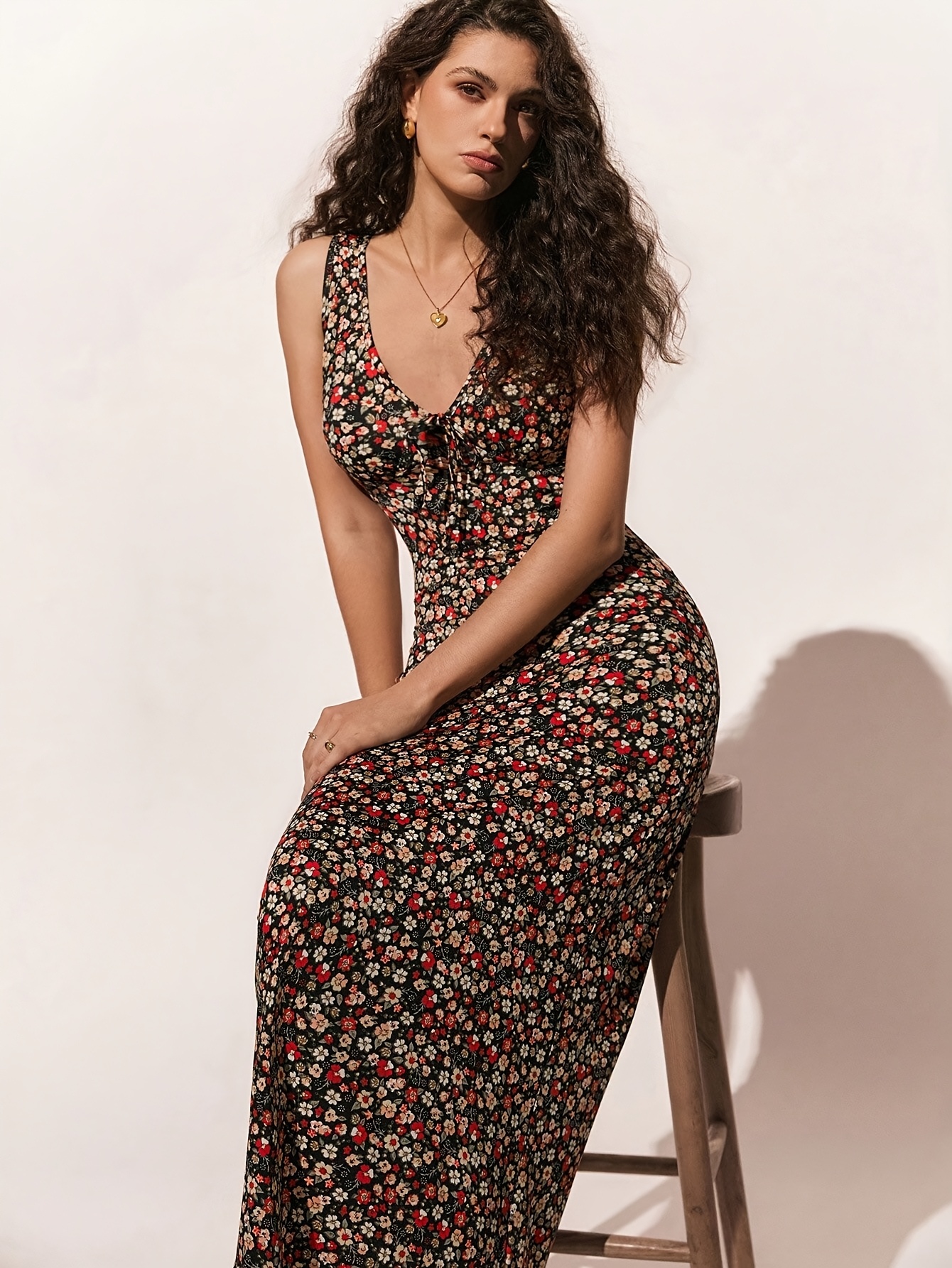 cobalt blue maxi dress LONG SLEEVE TRAPEZOID NECKLINE BODYCON FULL | CULT MIA Cup size:Large (36D-42DD) blue floral Dress to Impress Fashion Dress it up with