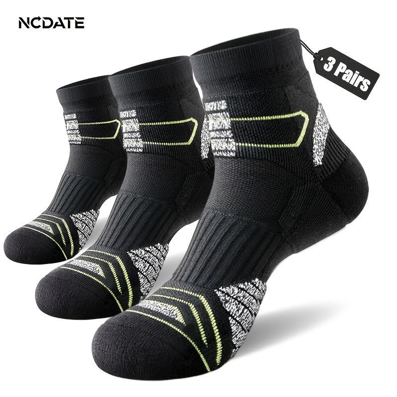 TEMU 3 Paires de Chaussettes de Cheville Style Identique Printemps Été Automne Hiver Toutes en Tissu Respirant Marathon Course à Pied Chaussettes