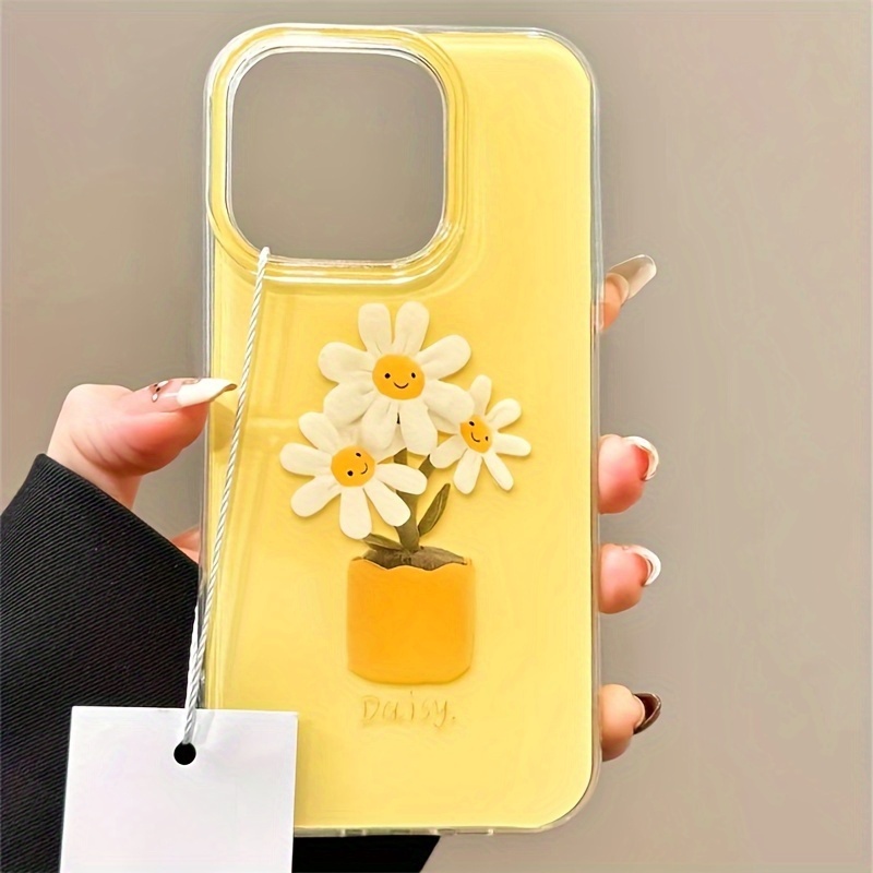 TEMU Phone Case - Ins Floral Pattern Suitable For Iphone Including 17/16/15/14/13/12 Phone Case/11 Pro Max/plus/x/8/7 Is A Popular Birthday Gift
