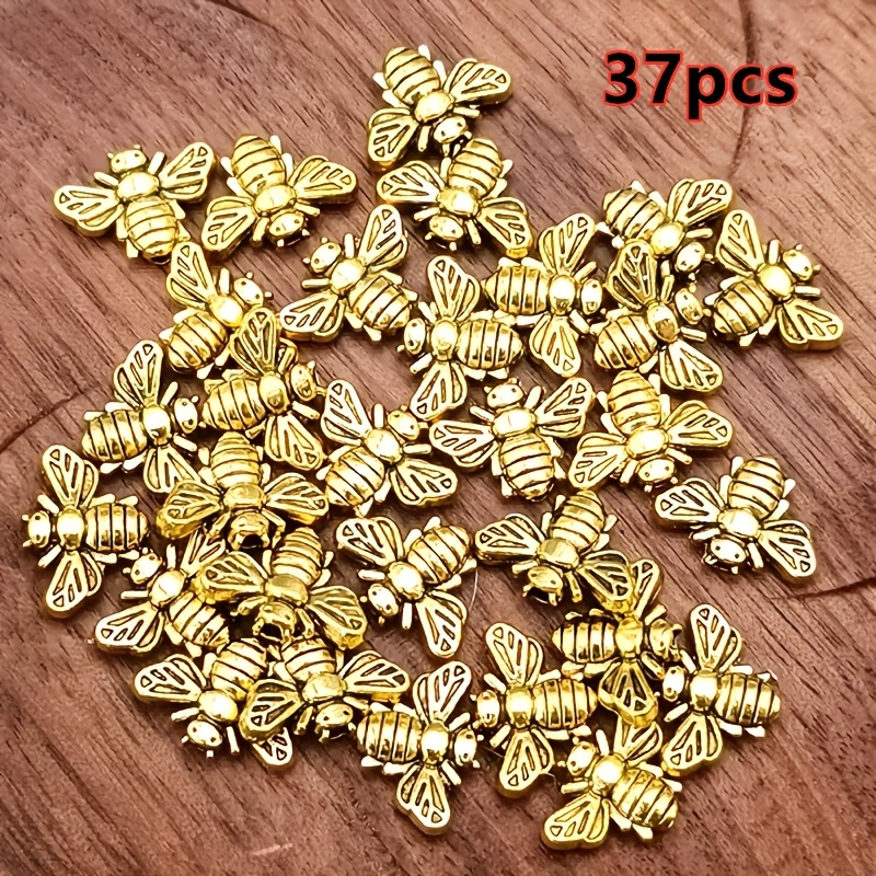 TEMU 37pcs Multicolor Charm Small Hole Bead Pendants, Spacer Beads, Women's Fashion Pendants, Bohemian Style Jewelry Accessories, Handmade Making