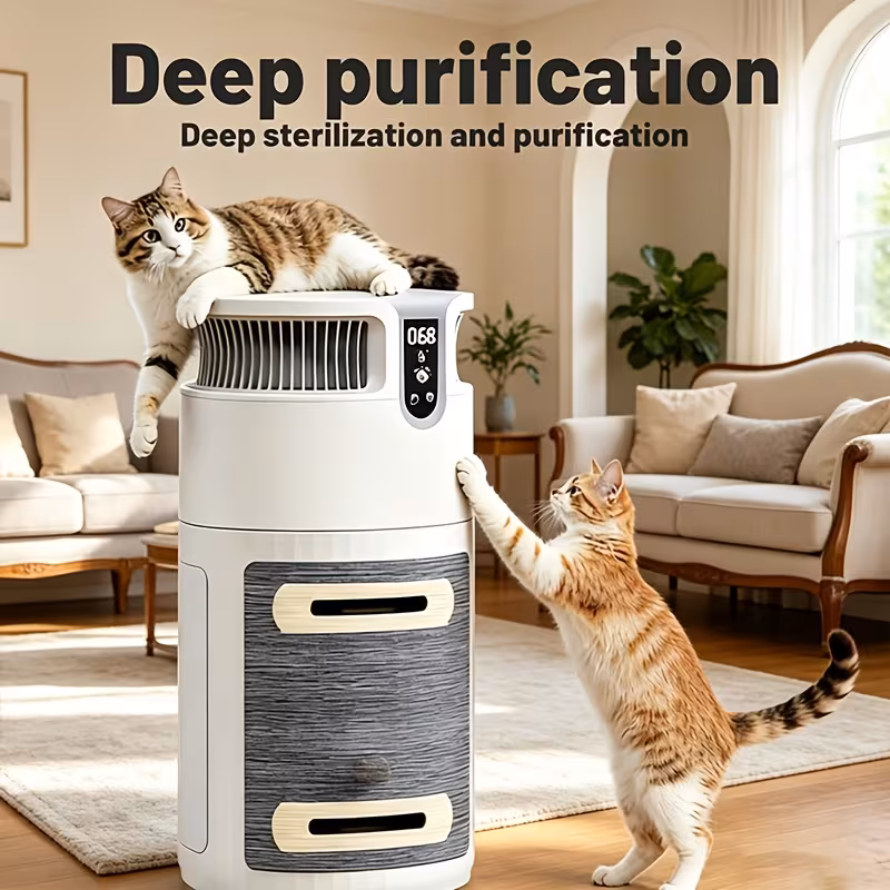 air filter for home large to 2200 sq ft pet hair for home pets removes pet hair dander odor 360 hepa intake with 3 25db pm air quality sensor auto mode 3 in 1 cat scratcher Product details 6