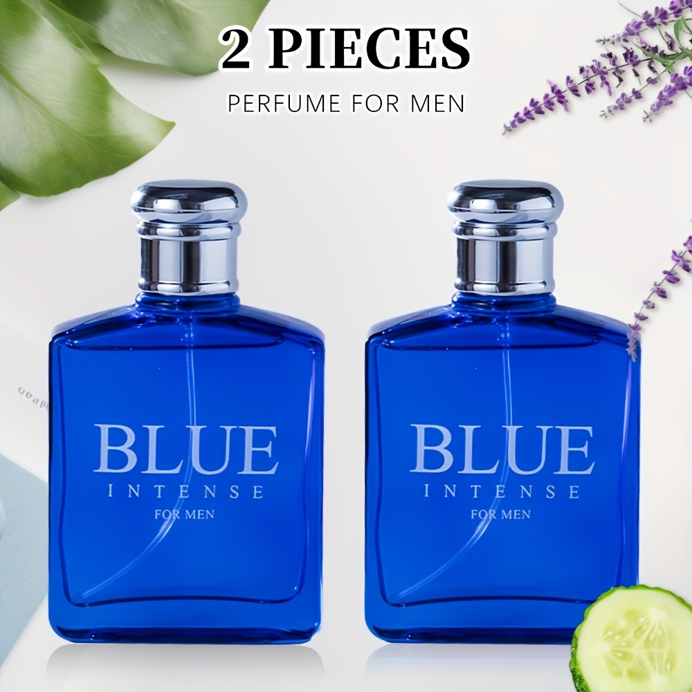 2 Bottles Of 100ml Blue Men's Cologne, With A Pleasant And Fruity Scent, Perfume, Gift