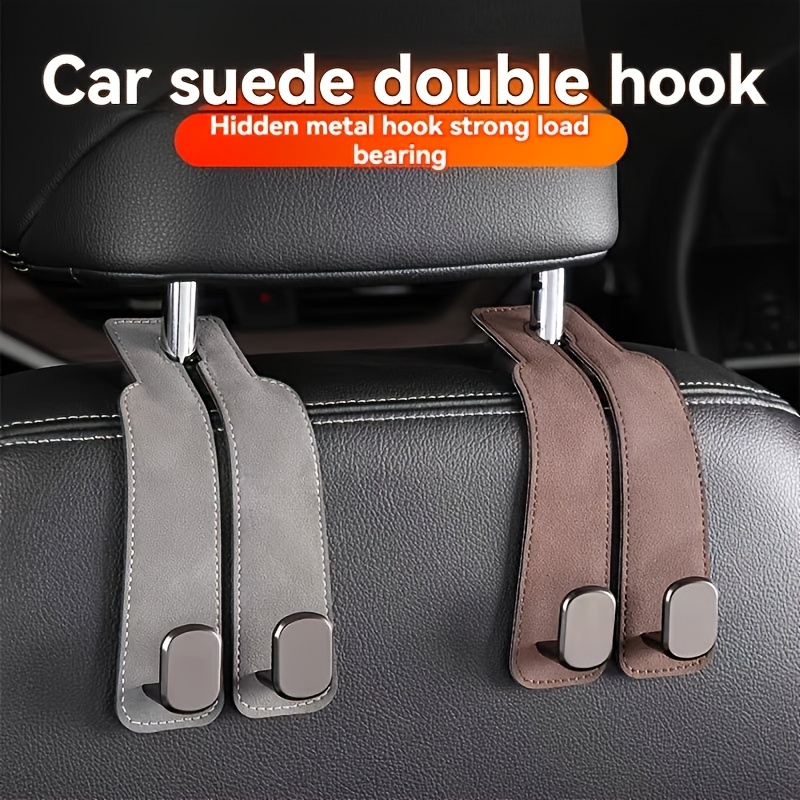 

Leather Hooks, Universal Fit, Concealed Metal Hook Design, Strong -bearing Capacity, With Backseat Organizer Accessories For Vehicle Models